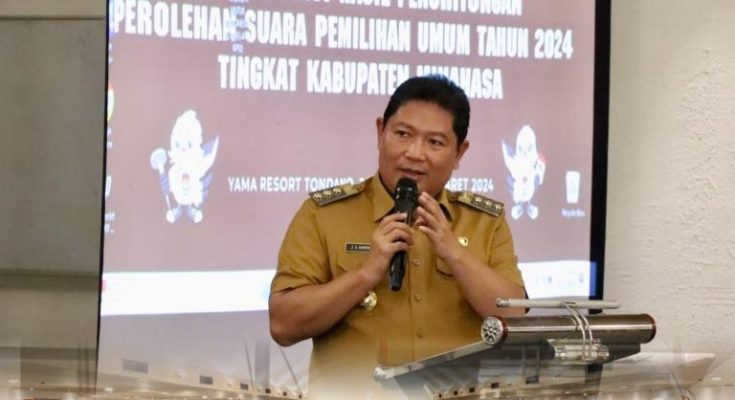 Hadiri Pleno Rekapitulasi Perolehan Suara Bupati Kumendong Apresiasi